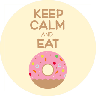 Keep Calm And Eat Donut Sticker