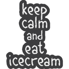 Keep Calm And Eat Ice Cream Sticker