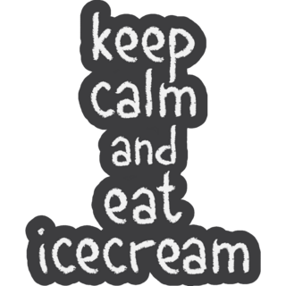 Keep Calm And Eat Ice Cream Sticker