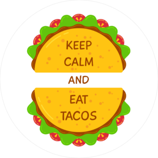 Keep Calm and Eat Tacos Sticker