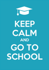 Keep Calm And Go To School Sticker