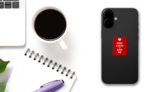 Keep Calm And Kiss Me Sticker on a Phone (New) example