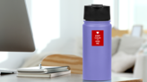 Keep Calm And Kiss Me Sticker on a Water Bottle (New) example