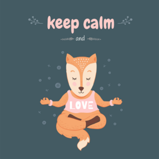 Keep Calm And Love Fox Sticker