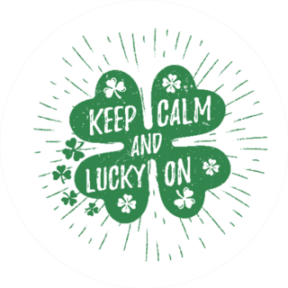 Keep Calm and Lucky On Sticker