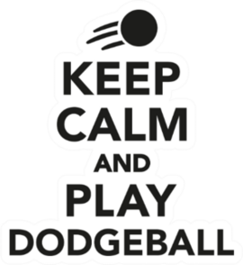 Keep Calm And Play Dodgeball Lettering Sticker
