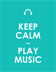 Keep Calm And Play Music Sticker