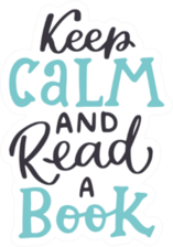 Keep Calm And Read A Book Handwritten Sticker