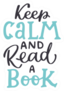 Keep Calm And Read A Book Handwritten Sticker