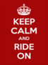 Keep Calm and Ride On Sticker