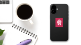 Keep Calm And See Your Dentist Sticker on a Phone (New) example