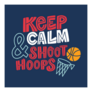 Keep Calm and Shoot Hoops Inspirational Basketball Sticker