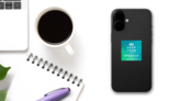 Keep Calm And Sparkle Sticker on a Phone (New) example
