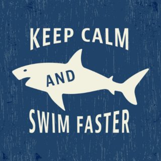 Keep Calm And Swim Faster Sticker