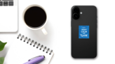 Keep Calm And Travel Sticker on a Phone (New) example