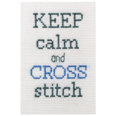 Keep Calm Cross Stitch Sticker