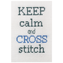 Keep Calm Cross Stitch Sticker