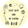 Keep Calm Do Sewing Sticker