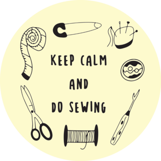 Keep Calm Do Sewing Sticker