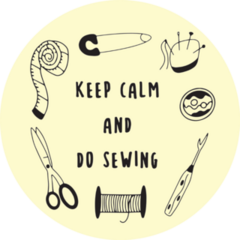 Keep Calm Do Sewing Sticker