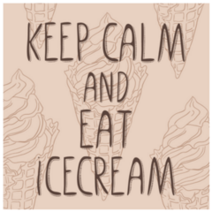Keep Calm Eat Ice Cream Sticker