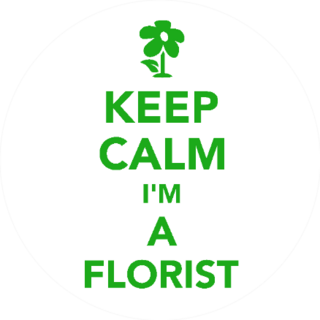 Keep Calm I Am A Florist With Flower Green Sticker