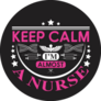Keep Calm Im Almost A Nurse Typographic Sticker