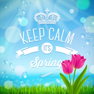 Keep Calm Its Spring Sticker