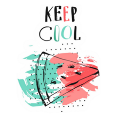 Keep Cool Summer Watermelon Sticker