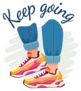 Keep Going Cool Shoes Sticker