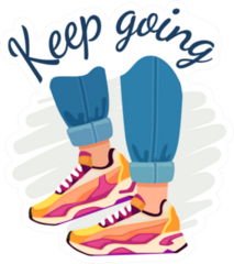 Keep Going Cool Shoes Sticker