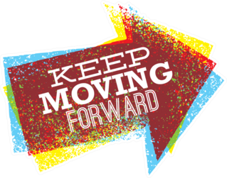Keep Moving Forward Arrow Sticker