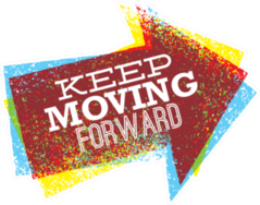 Keep Moving Forward Arrow Sticker
