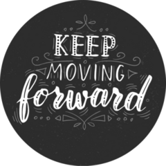 Keep Moving Forward Lettering Sticker