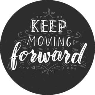 Keep Moving Forward Lettering Sticker