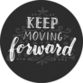 Keep Moving Forward Lettering Sticker