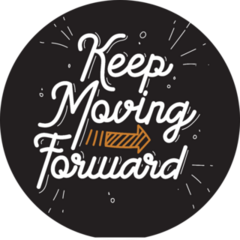 Keep Moving Forward Script Sticker