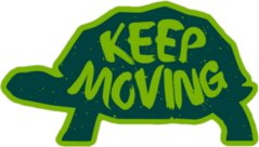Keep Moving Turtle Sticker