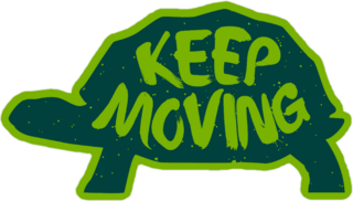 Keep Moving Turtle Sticker