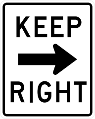 Keep Right Sticker