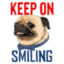 Keep Smiling Pug Sticker