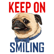Keep Smiling Pug Sticker