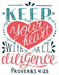 Keep Your Heart Christian Verse Sticker