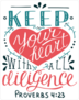Keep Your Heart Christian Verse Sticker
