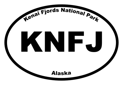 Kenai Fjords National Park Oval Sticker