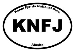 Kenai Fjords National Park Oval Sticker