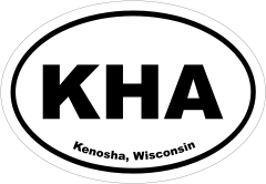 Kenosha, Wisconsin Oval Stickers