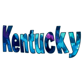 Kentucky Abstract Lettering Sticker