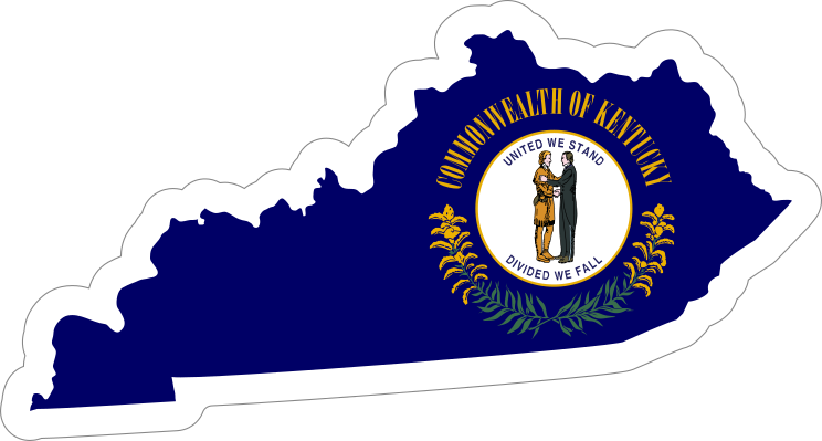 Kentucky Flag State Sticker