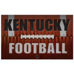 Kentucky Football, Embossed Onto A Football Sticker